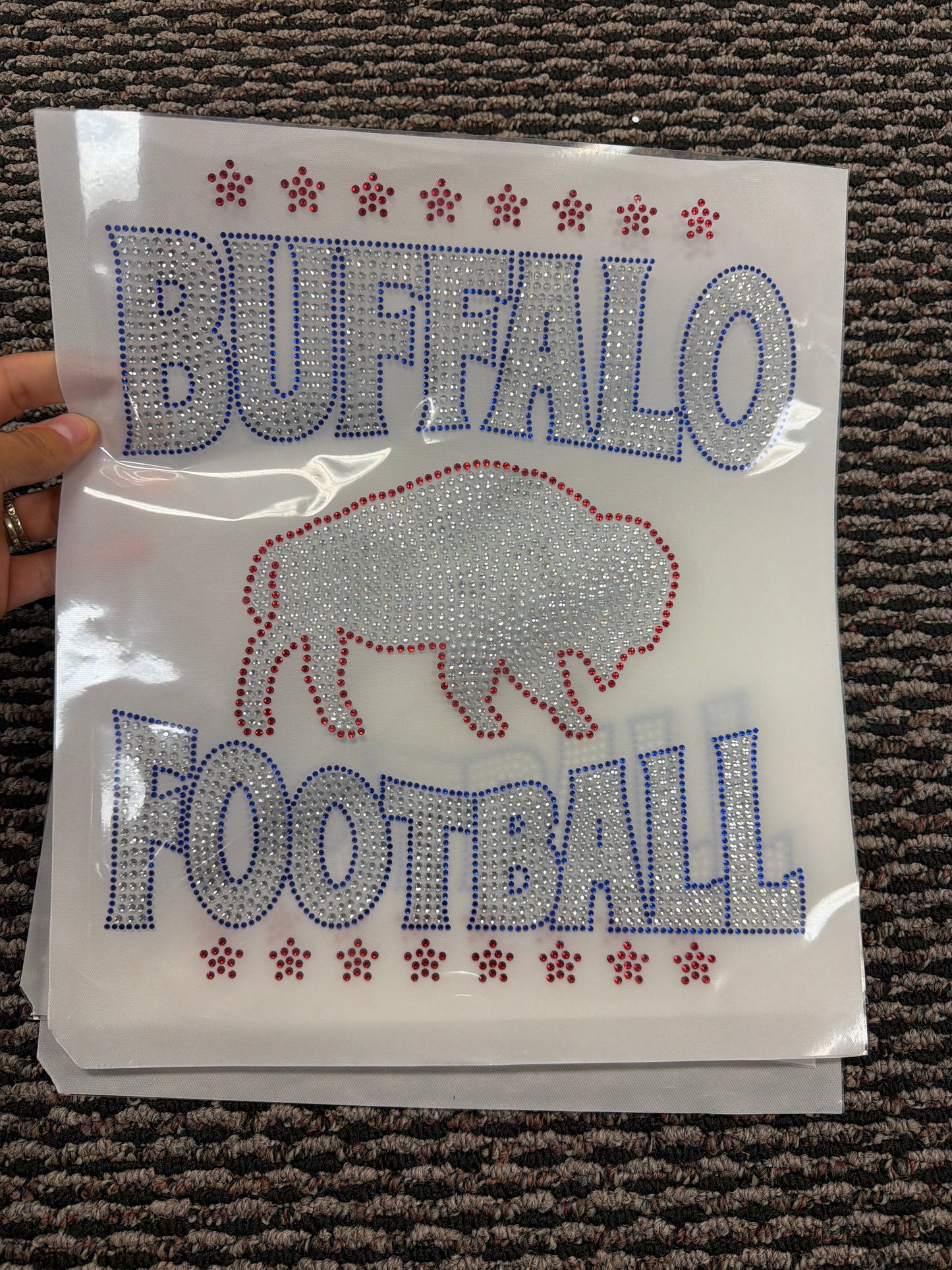 Buffalo Football Rhinestone