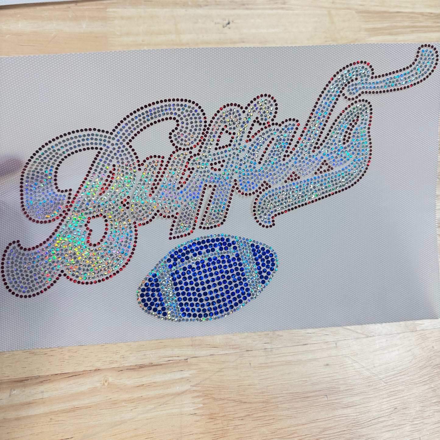 Buffalo Script with Football