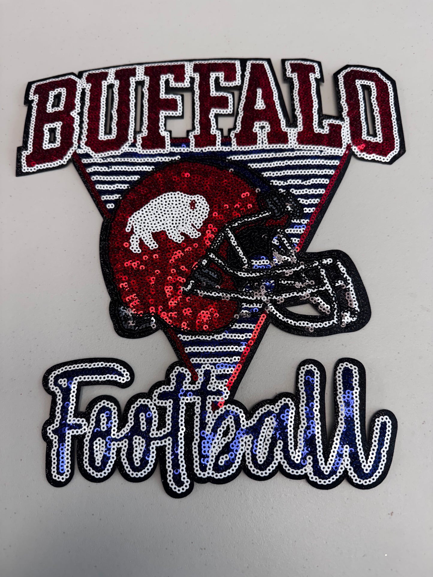 Buffalo Football Sequin Patch