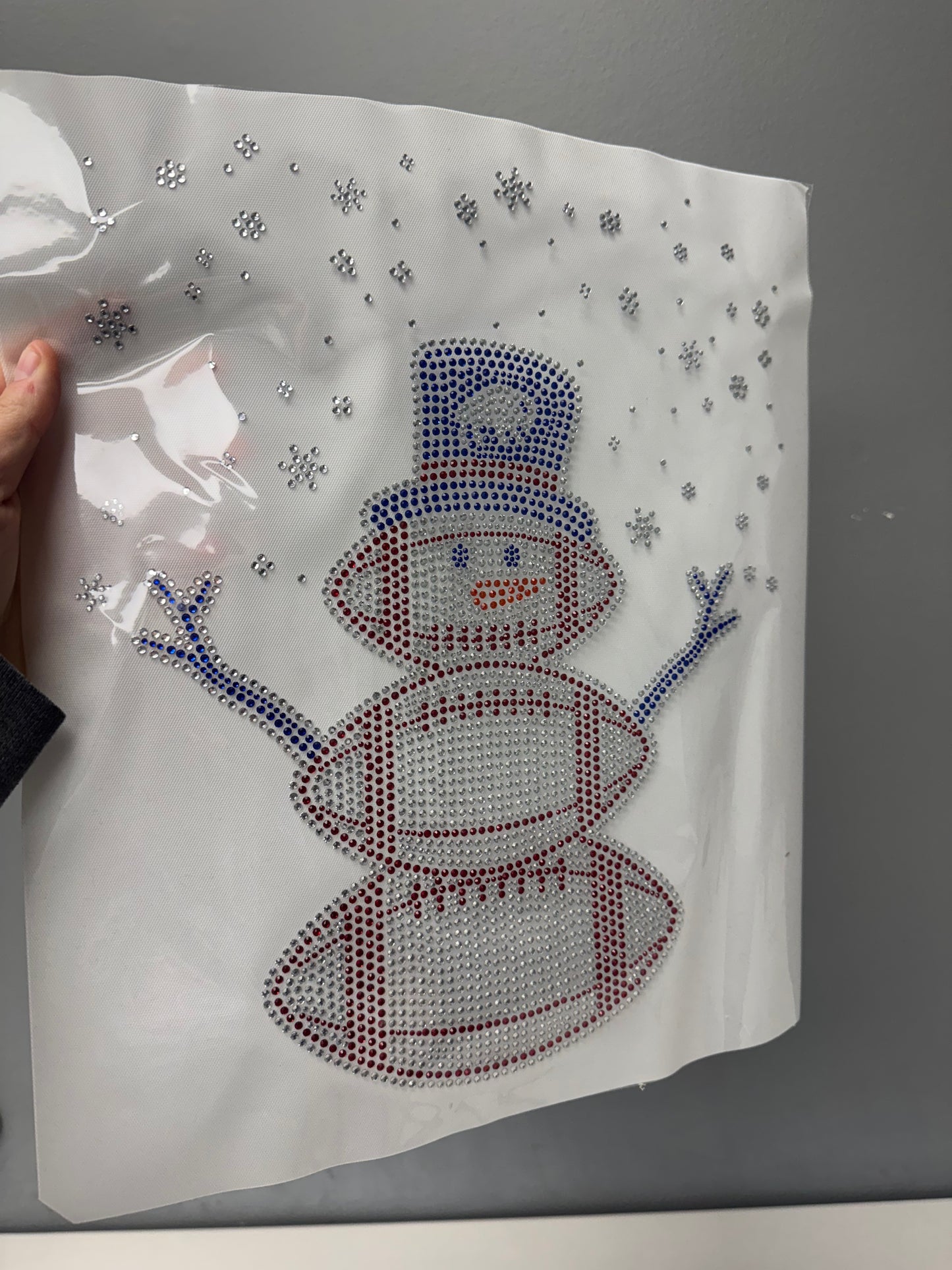 Football Snowman Rhinestone