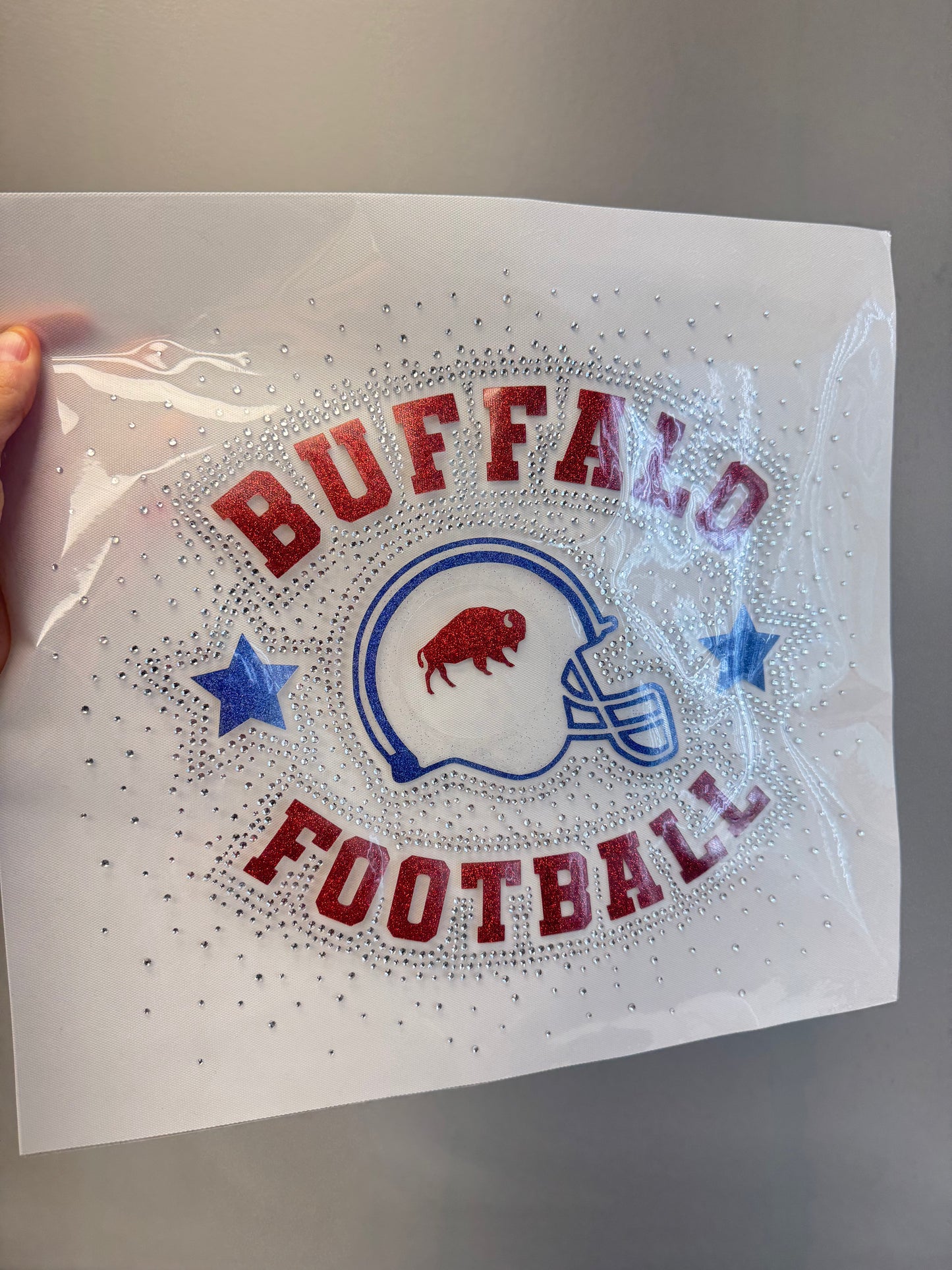 Glitter/ Rhinestone Buffalo Football
