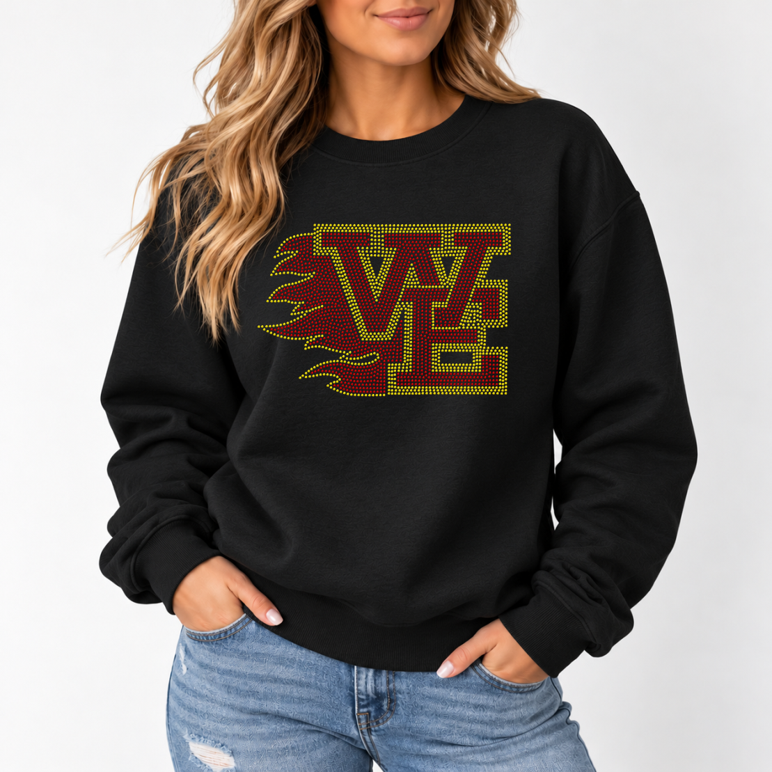 WE Flames Rhinestone