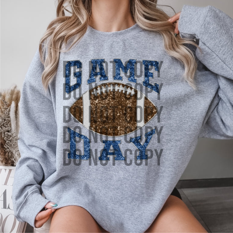 Game Day Blue Sequins