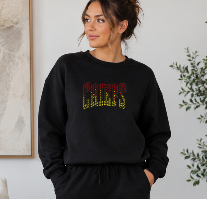 Chiefs Curved Rhinestone