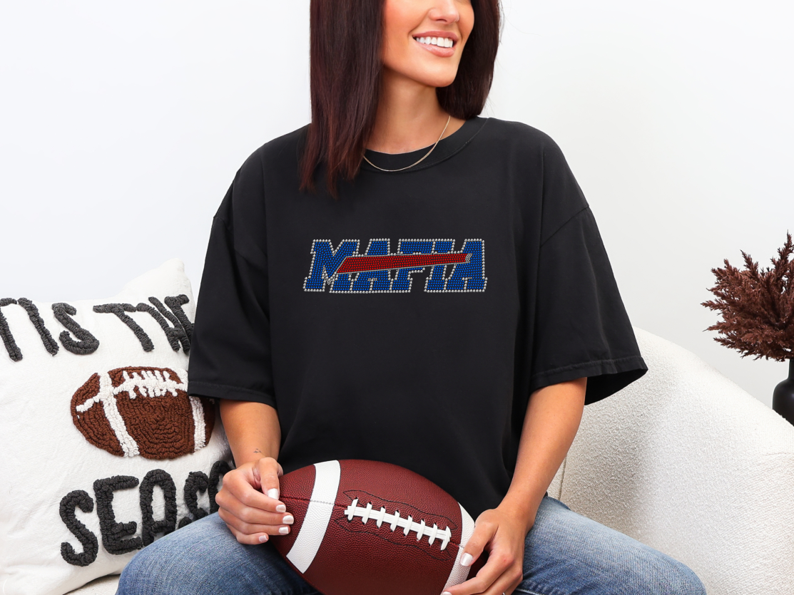Mafia Stripe Rhinestone