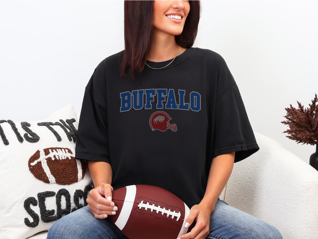 Buffalo with Helmet Rhinestone