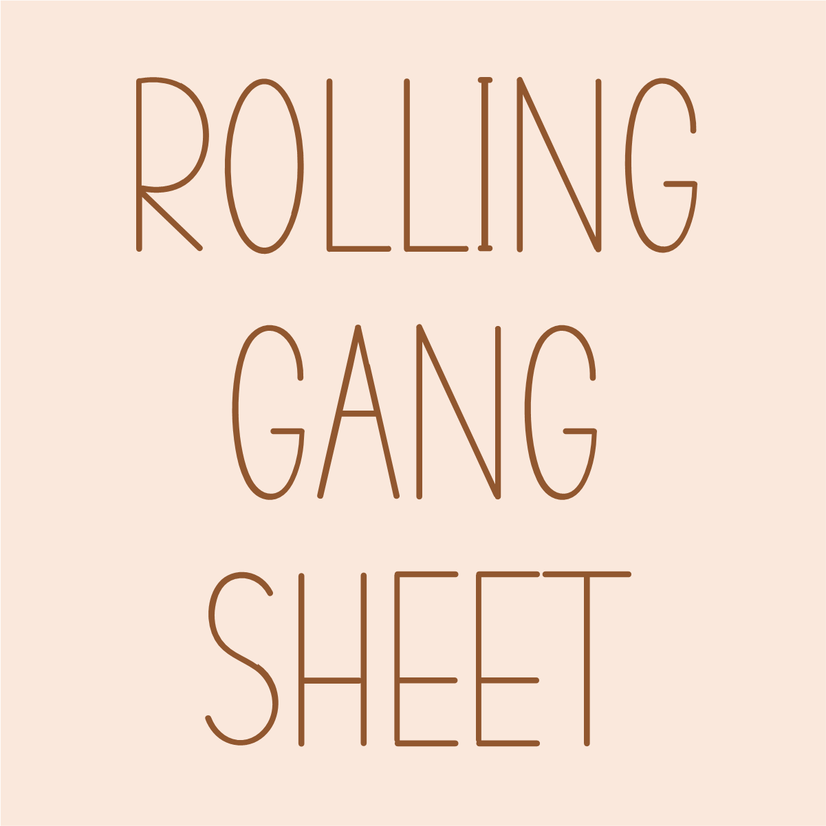 Rolling Gang Sheet