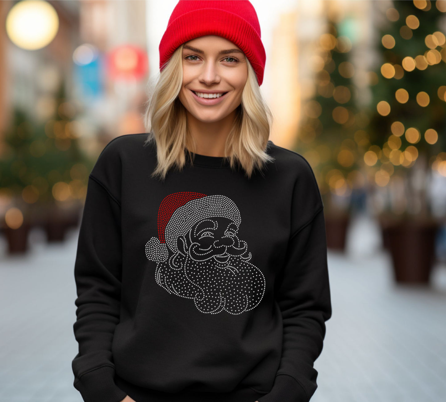 Santa Head YOUTH Spangle