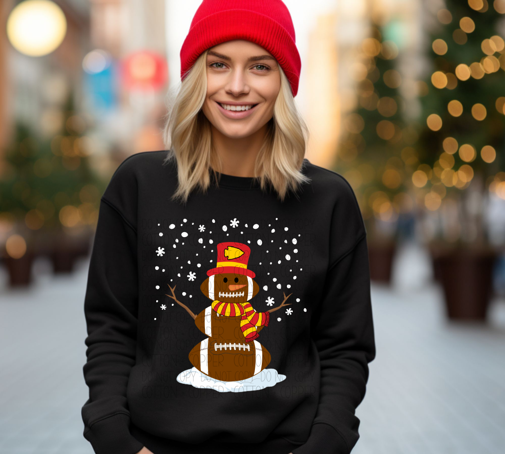 Kansas City Football Snowman