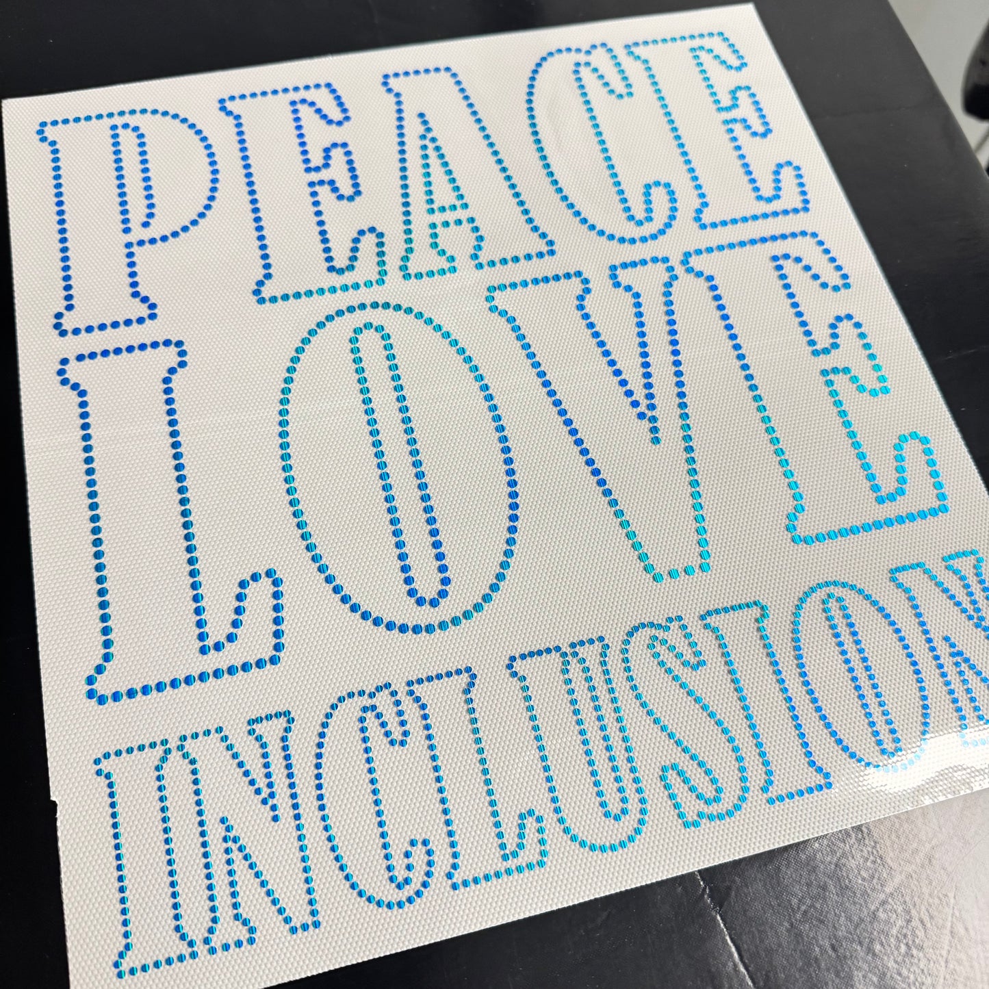 Peace Love Inclusion Spangle