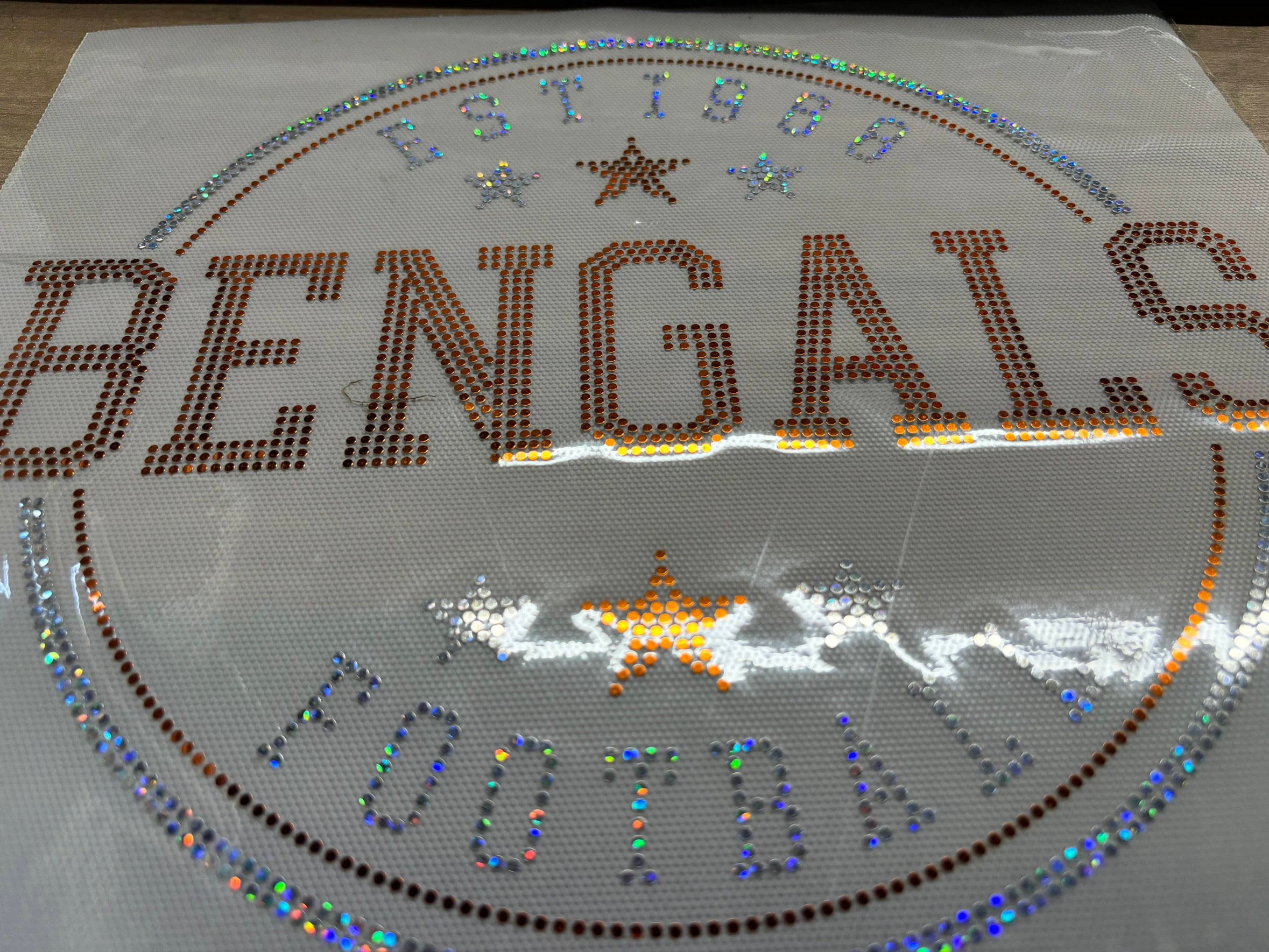 Bengals Spangle – Cotton & Copper Transfers