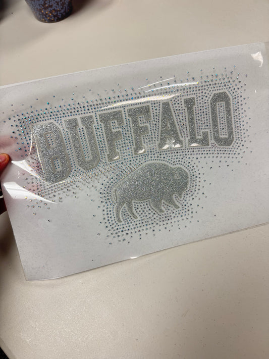 Buffalo Silver Glitter/ Rhinestone