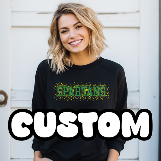 Custom Glitter/ Spangle - Two Word *MOQ 4*