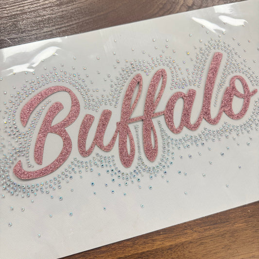 Glitter/ Rhinestone Buffalo - Rose Gold