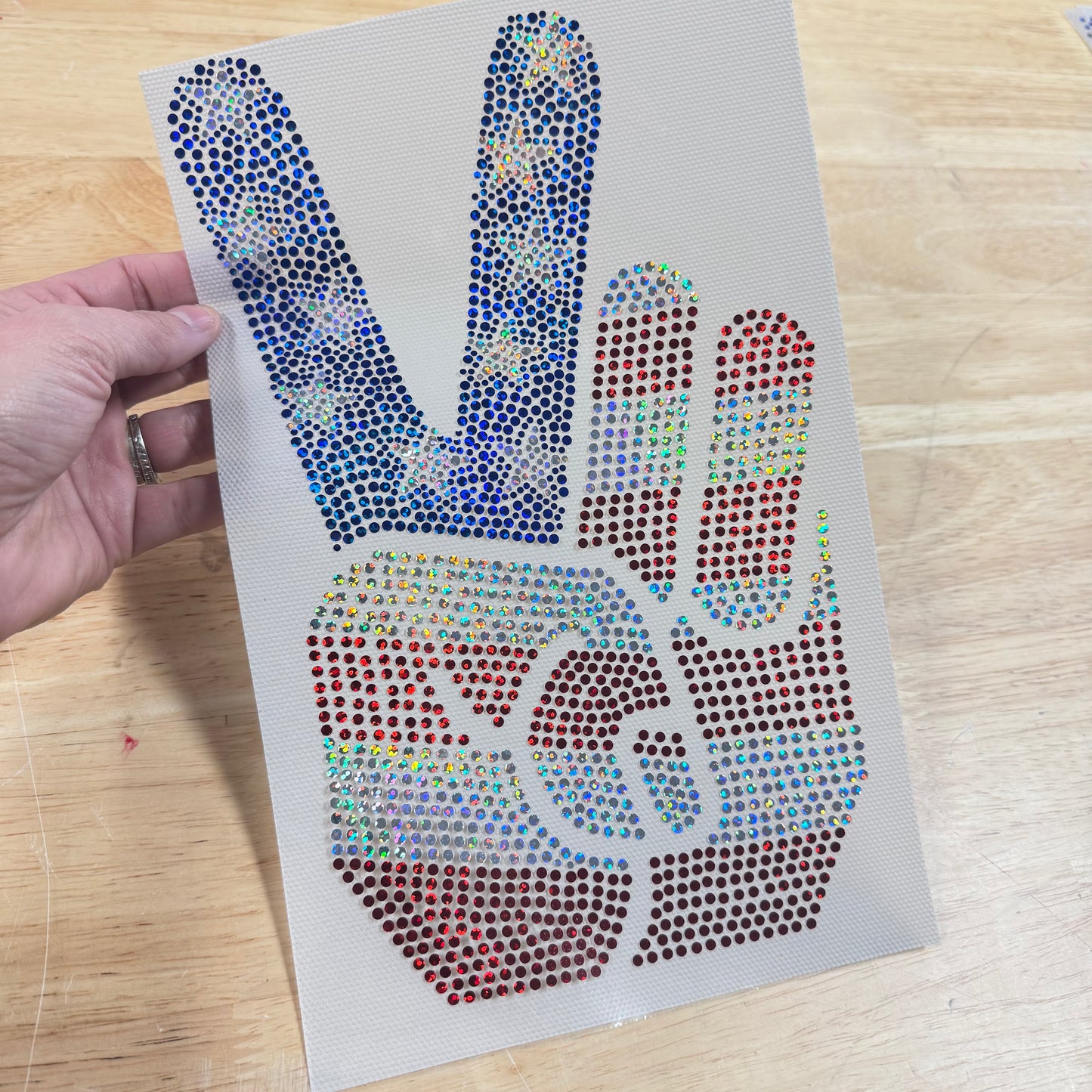 Flag Peace Sign Spangle