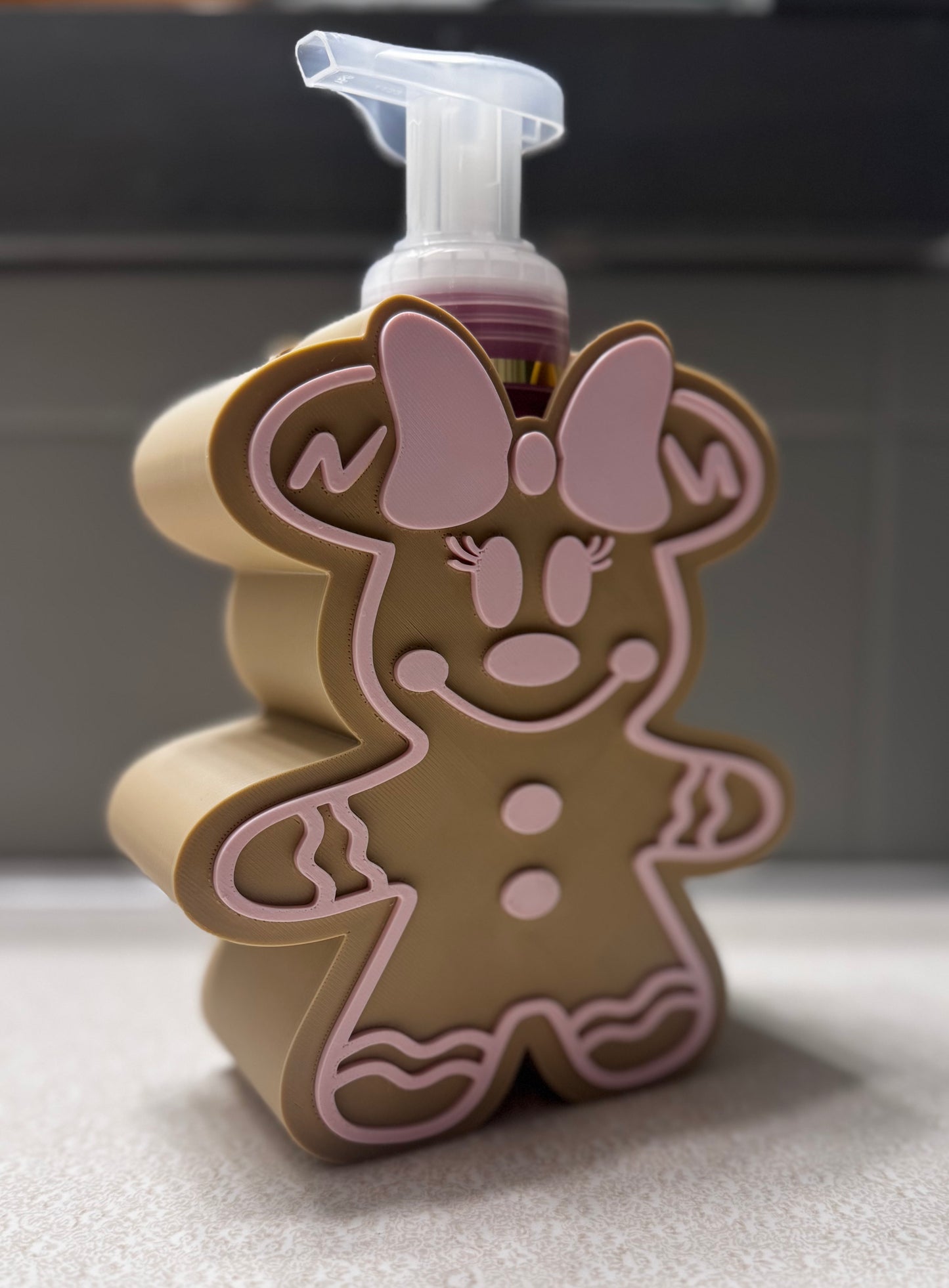 3D Printed Christmas Gingerbread Mouse Soap Holder