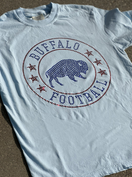 Buffalo Football Circle rhinestone