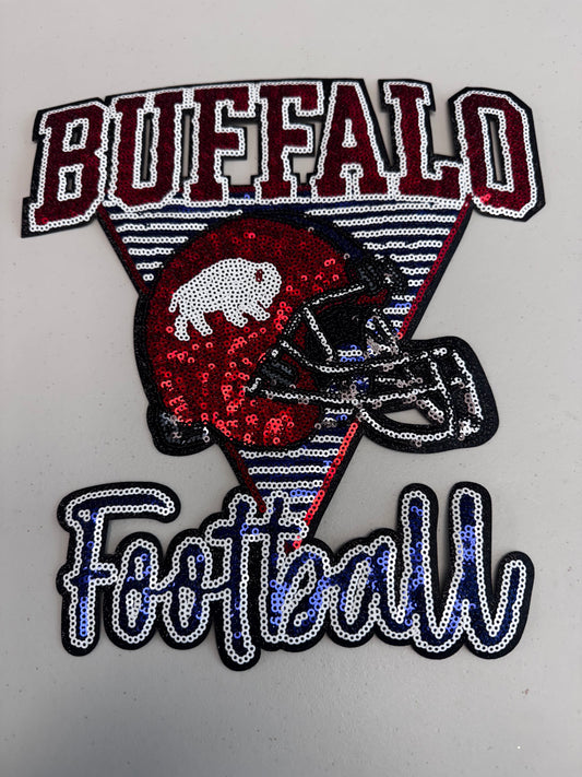 Buffalo Football Sequin Patch