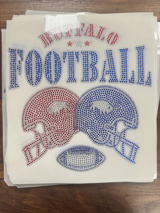 Buffalo Football Helmets Rhinestone