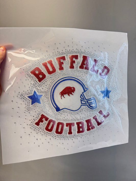 Glitter/ Rhinestone Buffalo Football