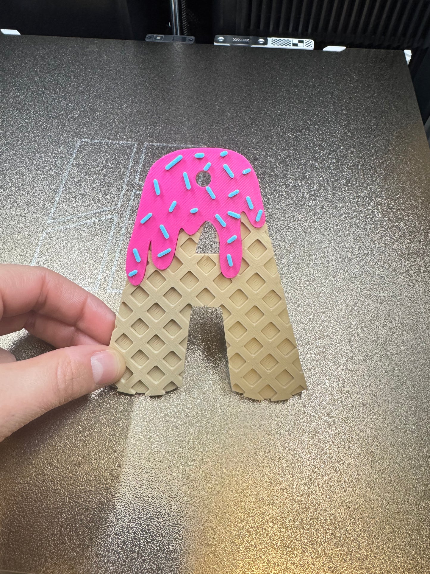 3D Printed Ice Cream Drip Letter