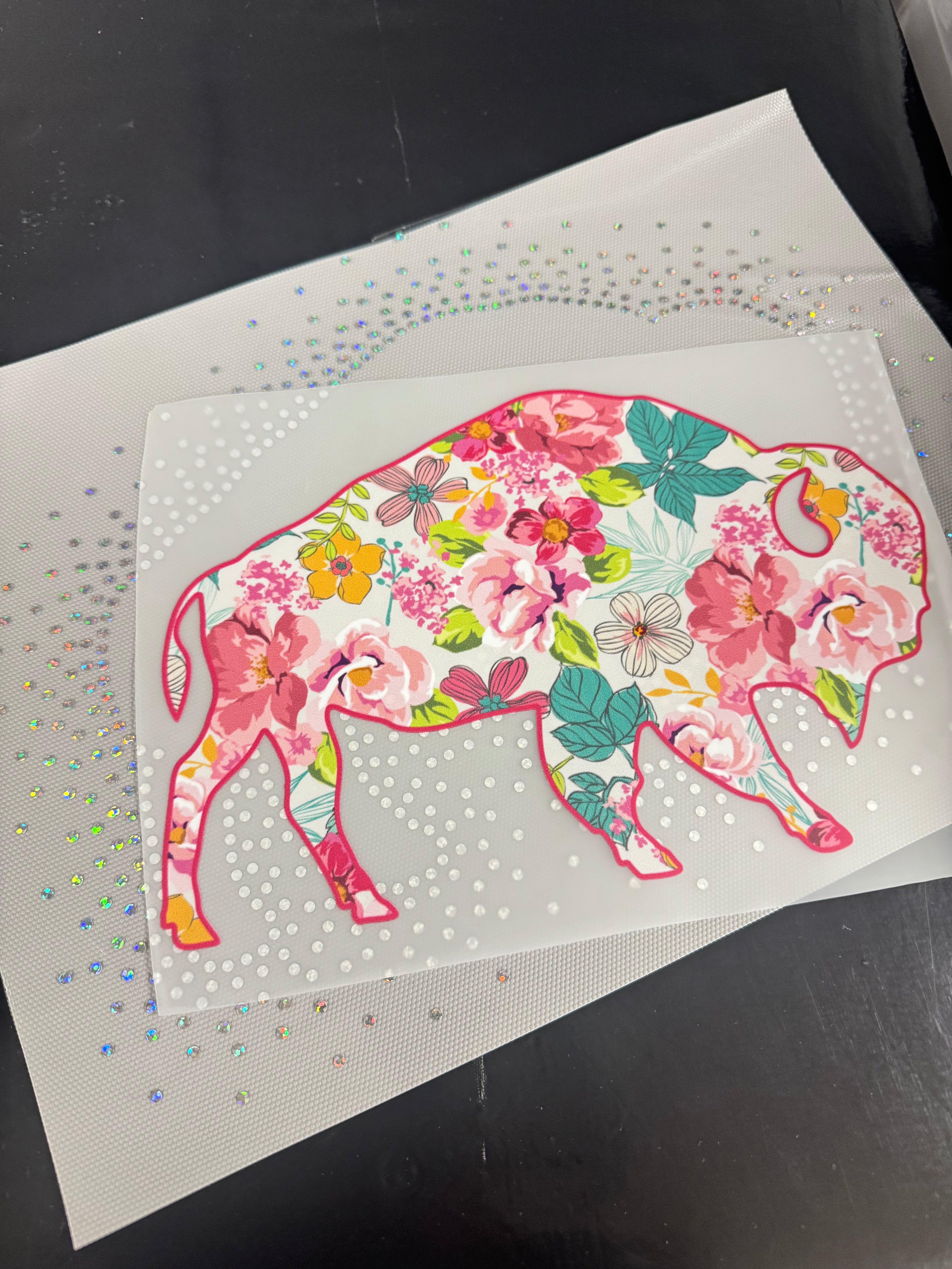 Floral Buffalo DTF/ Spangle – Cotton & Copper Transfers