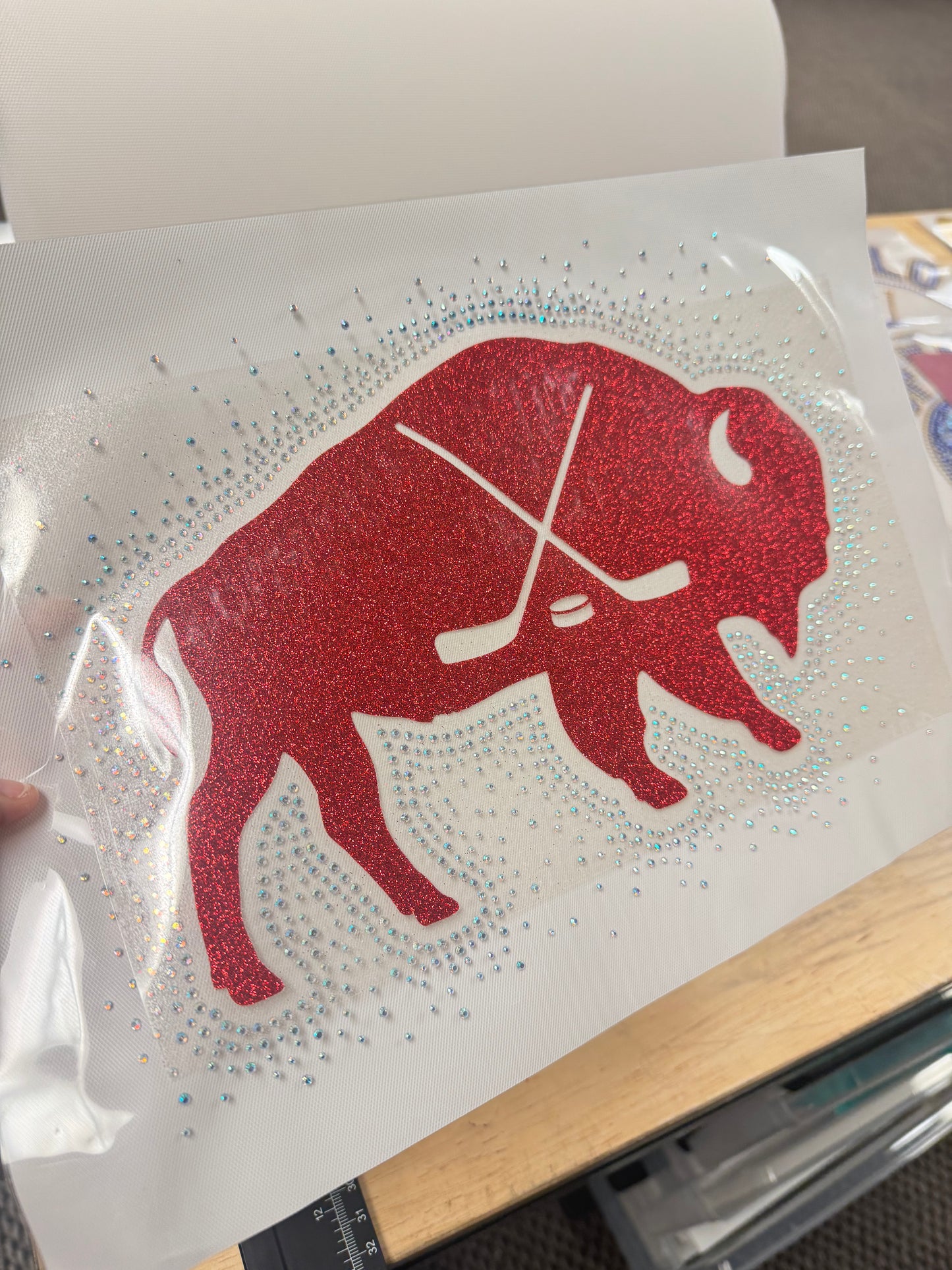 Hockey Buffalo Glitter/ Rhinestone