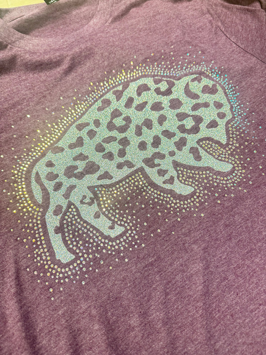 Leopard Buffalo Glitter/ Rhinestone