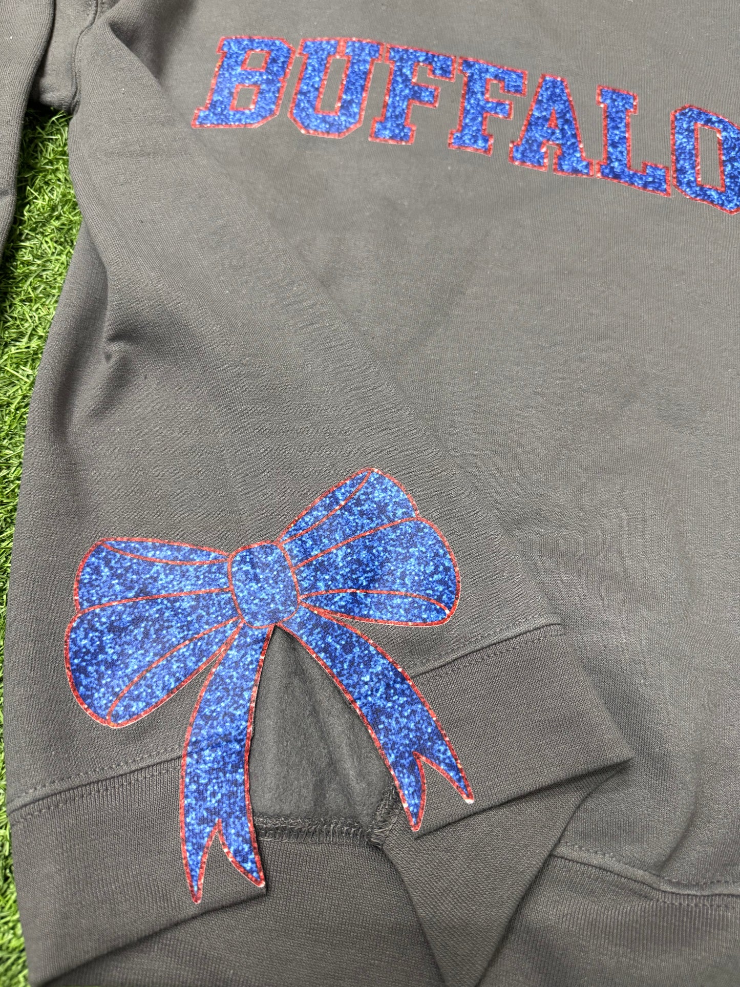 FAUX Glitter Buffalo and Bow SET