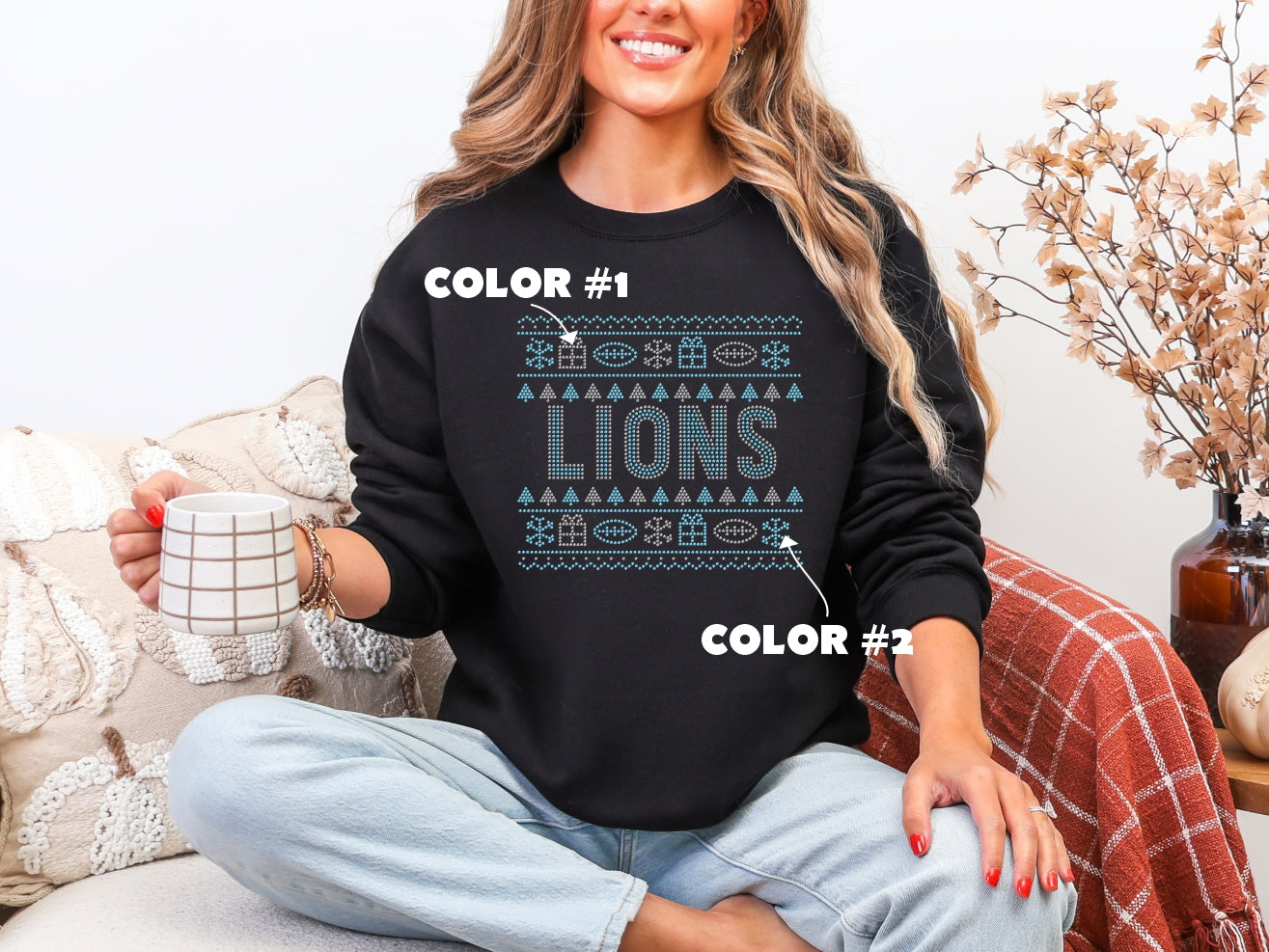 Lions Chrismas Sweater Spangle