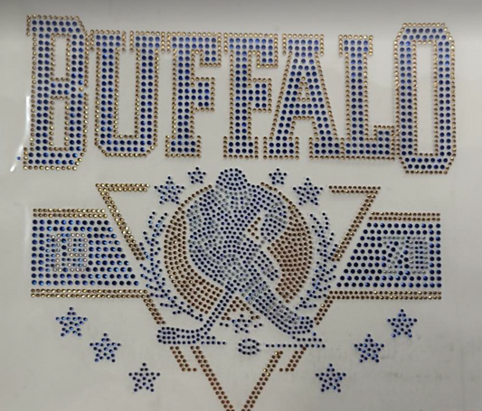 Buffalo Hockey Rhinestone