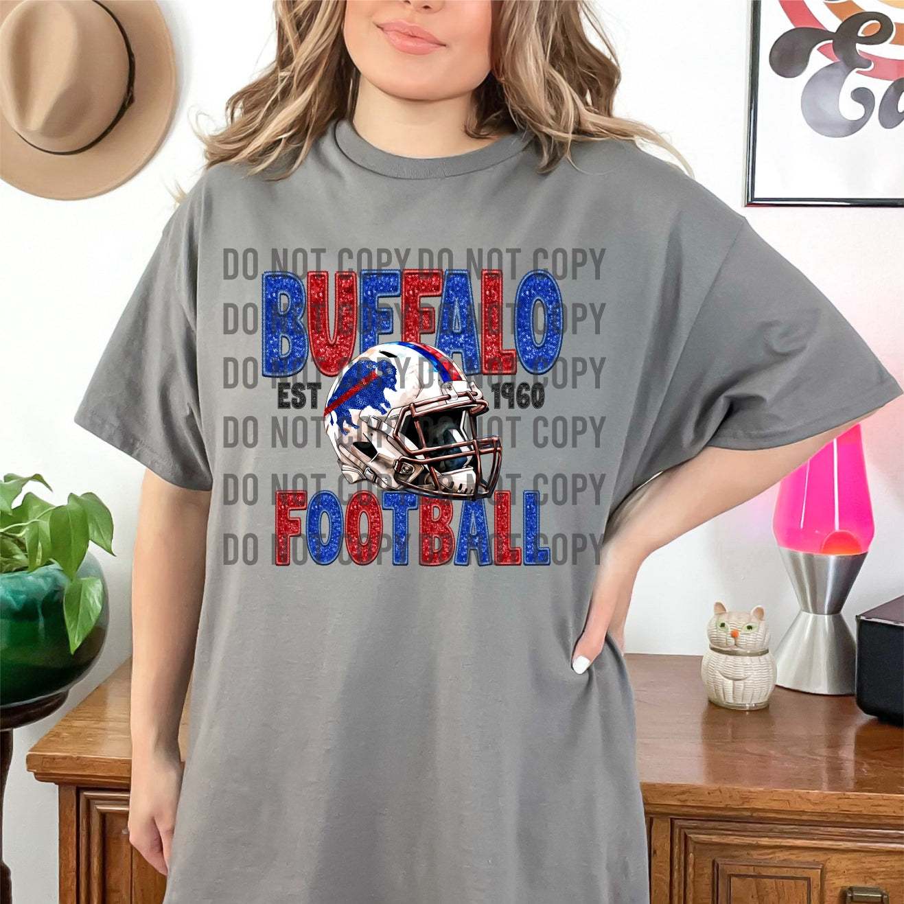 Sequin Buffalo Football