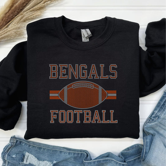 Bengals Football With Lines Spangle