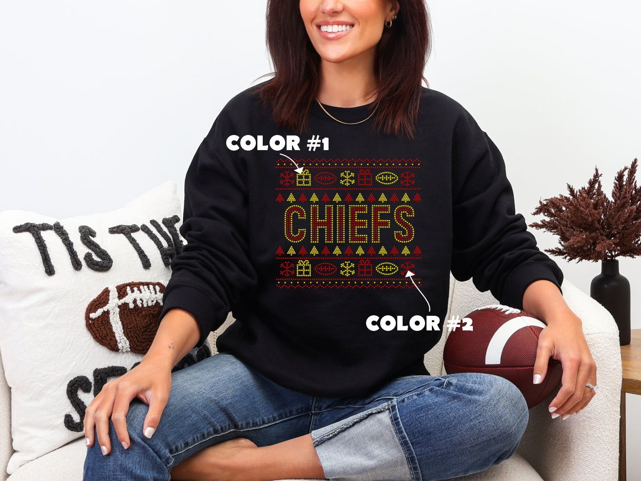 Chiefs Chrismas Sweater Spangle