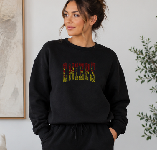 Chiefs Curved Rhinestone