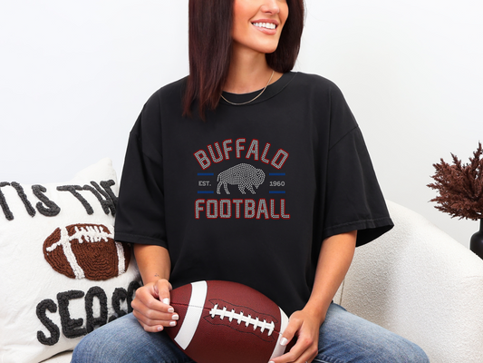 Buffalo Football Curved Rhinestone