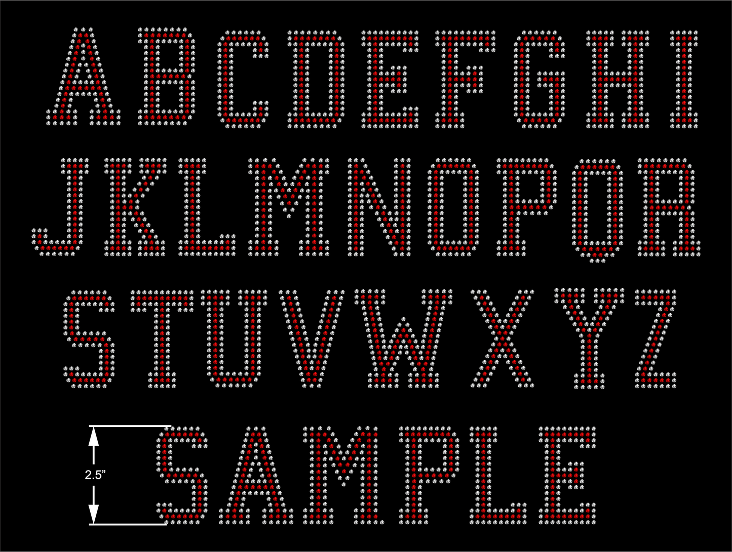 Semi Custom Varsity Letters - 2.5"