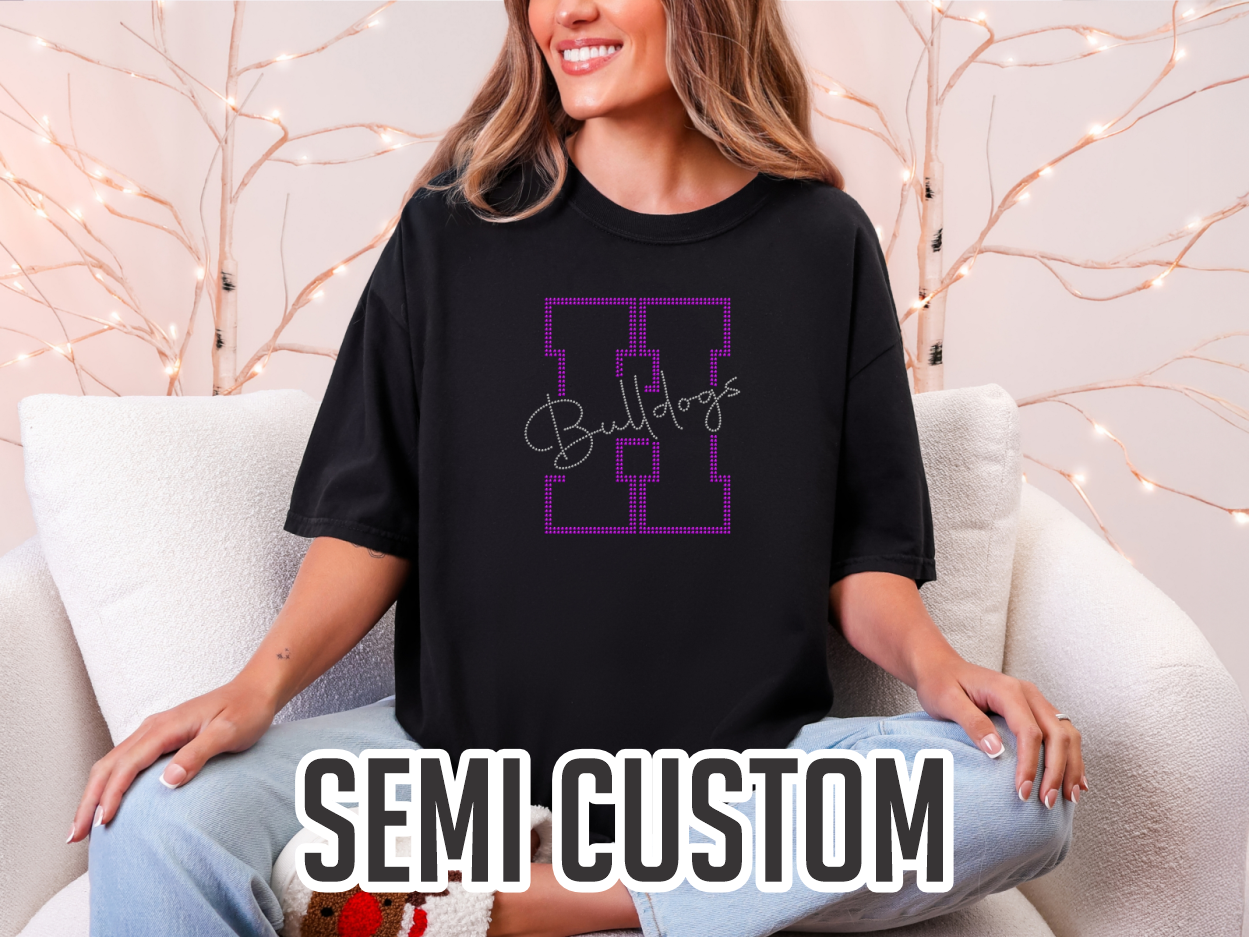 Semi Custom Block Letter Spangle Design Fee
