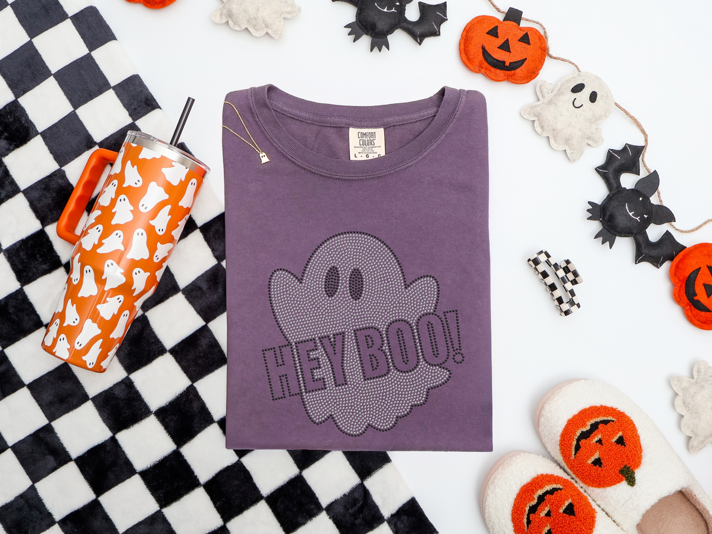 Hey Boo Ghost Rhinestone