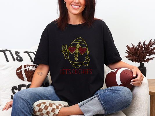 Let's Go Cheifs Football Guy YOUTH Spangle