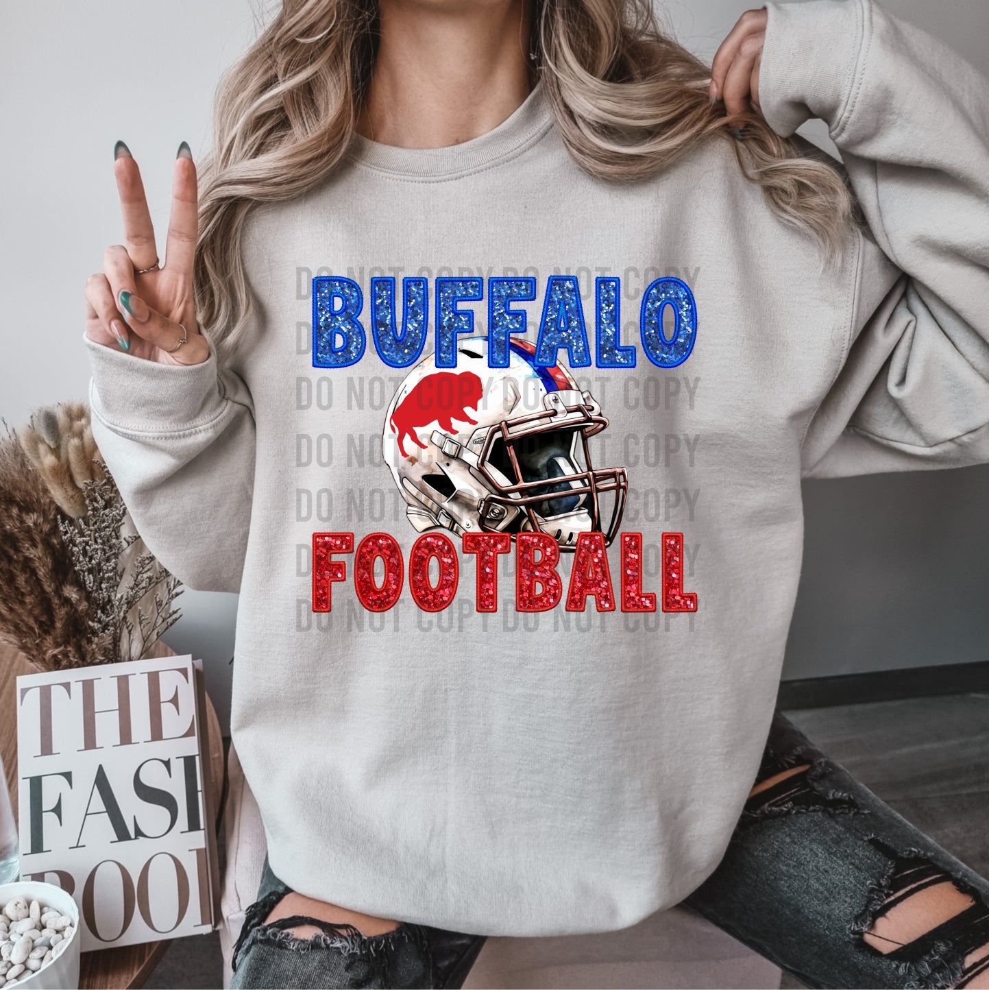 Buffalo Football Sequin – Cotton & Copper Transfers