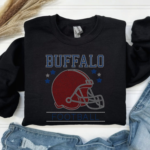 Buffalo Football Red Helmet Spangle