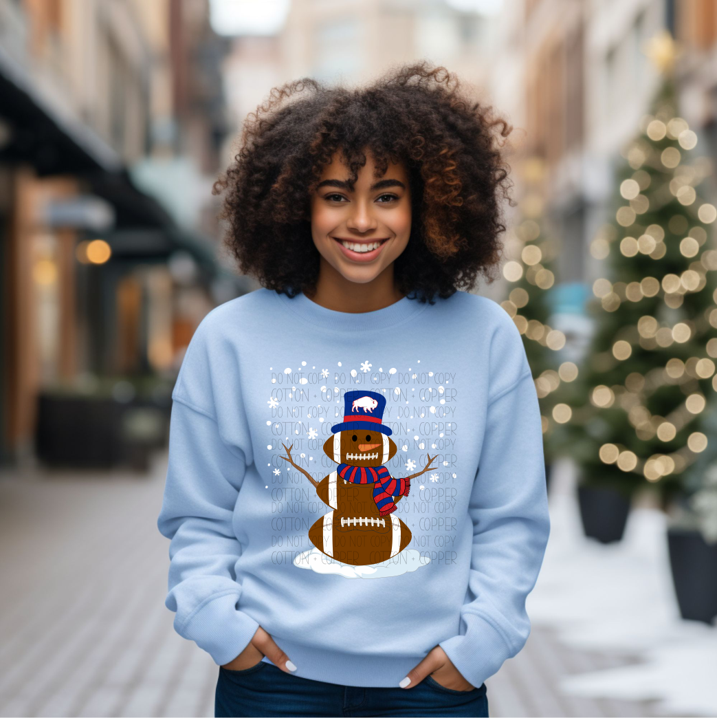 Buffalo Football Snowman