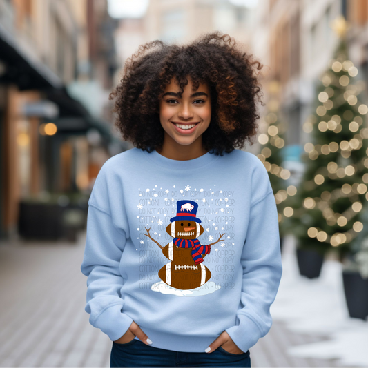 Buffalo Football Snowman