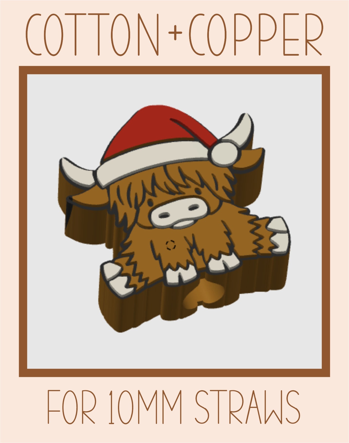 Christmas Cow Topper